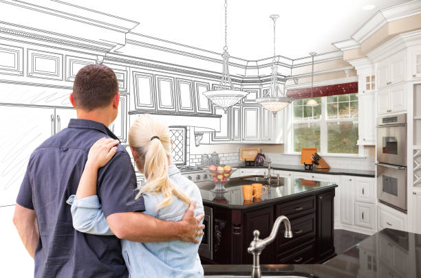Custom kitchen cabinets installed in a Catharpin home